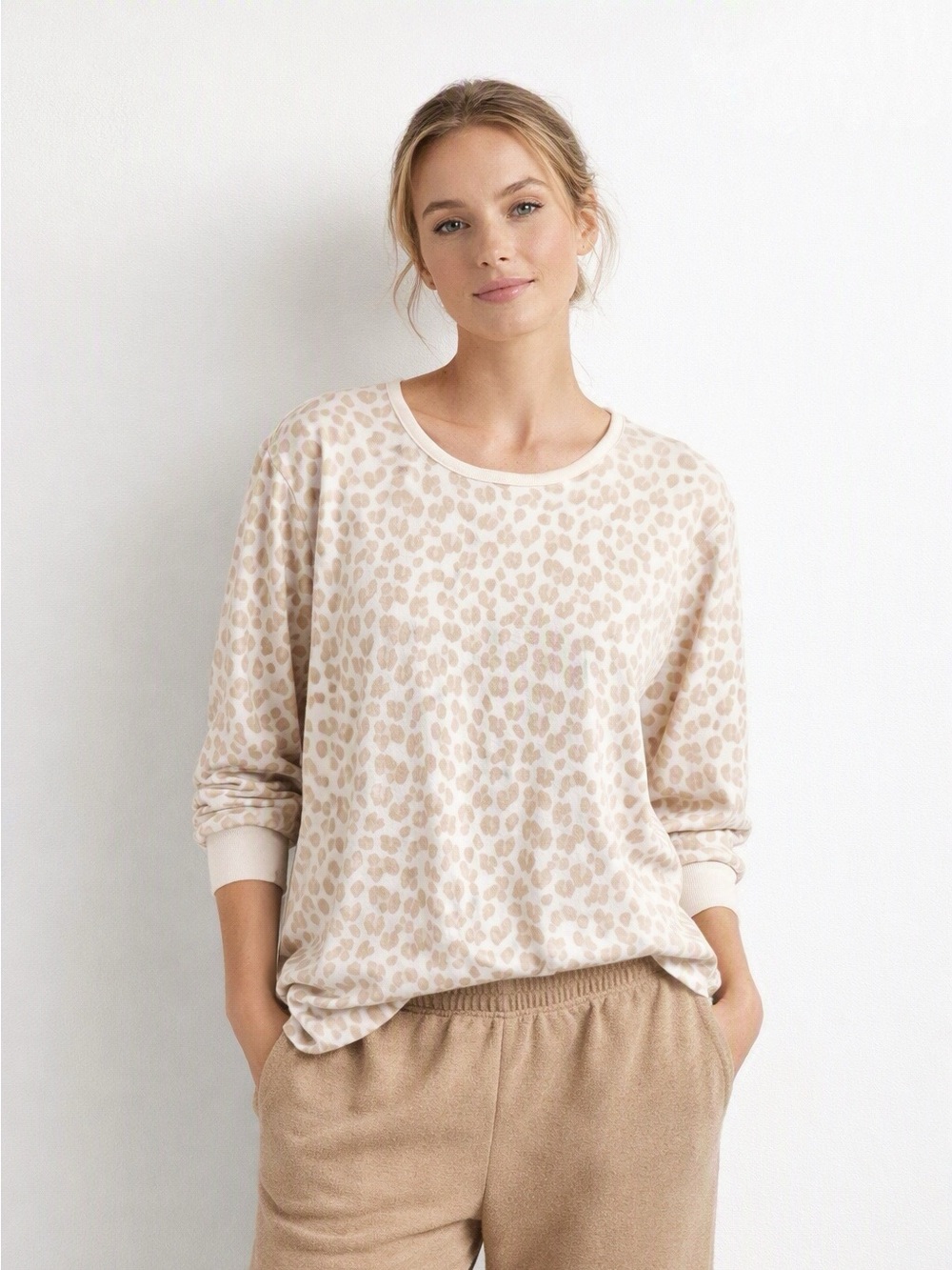 NWOT Kate Spade New York Leopard Print Lounge Top Size Large